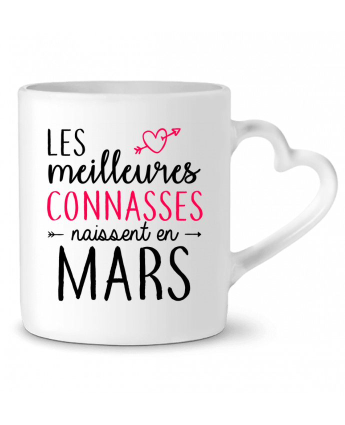 Mug coeur Les meilleures connasses naissent Mars par LPMDL