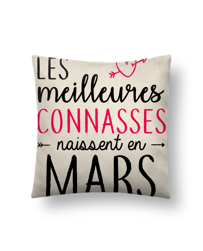 Coussin suédine Les meilleures connasses naissent Mars par LPMDL