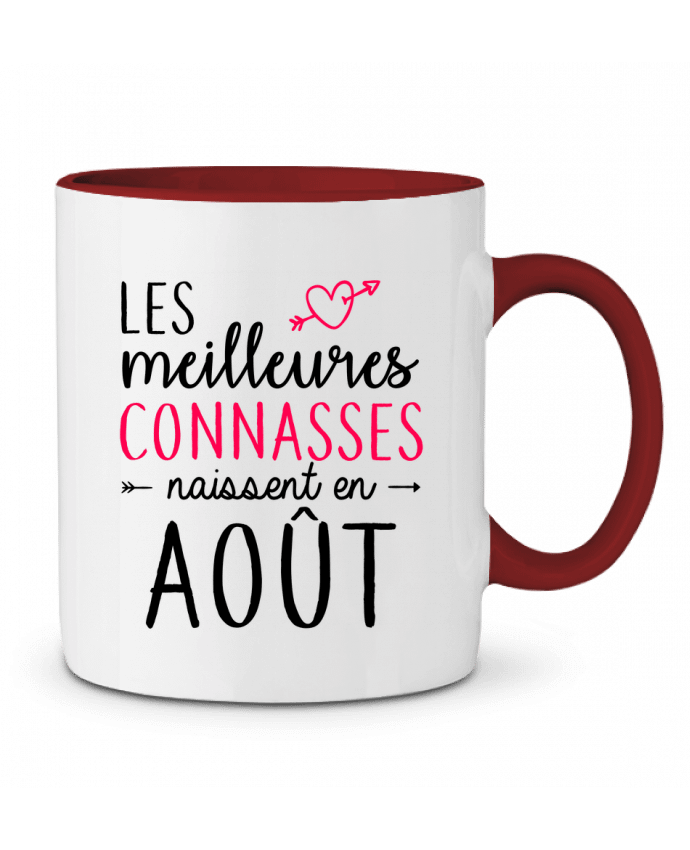 Mug bicolore Les meilleures connasses naissent Août LPMDL