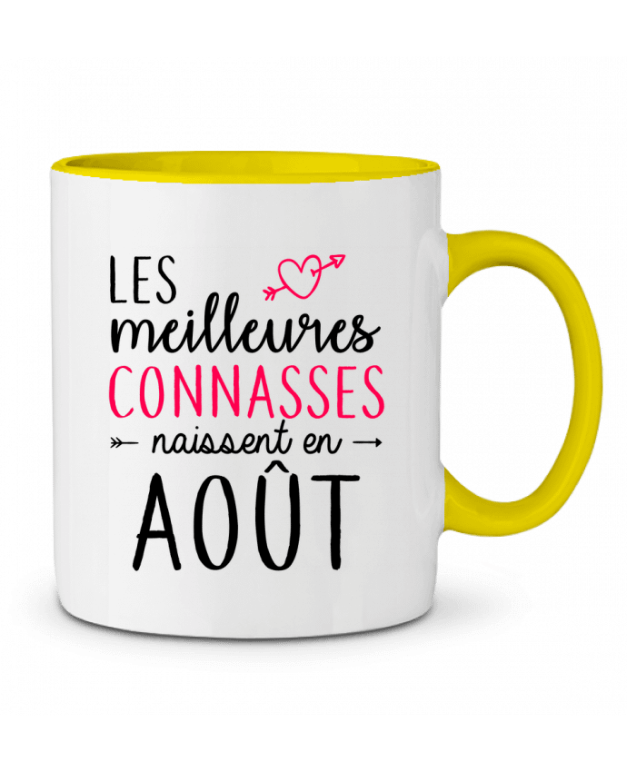 Mug bicolore Les meilleures connasses naissent Août LPMDL