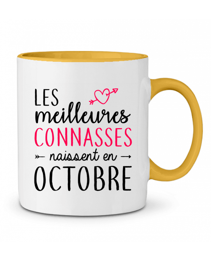 Mug bicolore Les meilleures connasses naissent Octobre LPMDL