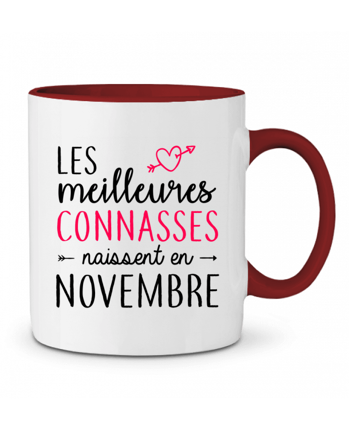 Mug bicolore Les meilleures connasses naissent Novembre LPMDL