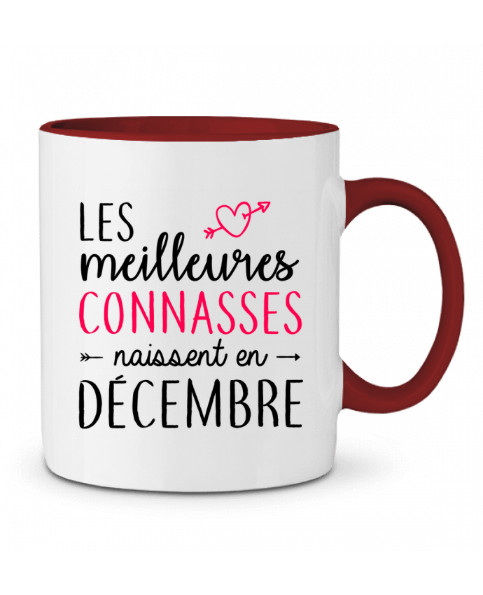 Mug bicolore Les meilleures connasses naissent Décembre LPMDL