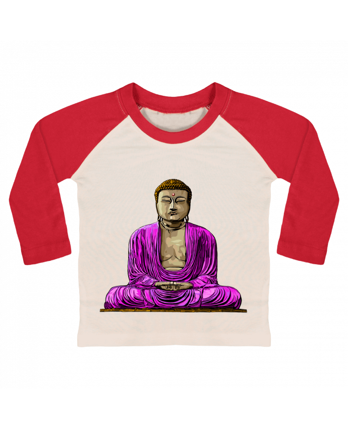 T-shirt baby Baseball long sleeve Bouddha Pop by Numartis