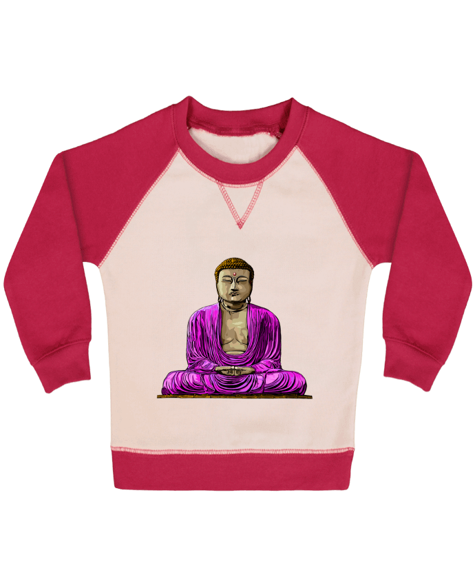 Sweatshirt Baby crew-neck sleeves contrast raglan Bouddha Pop by Numartis