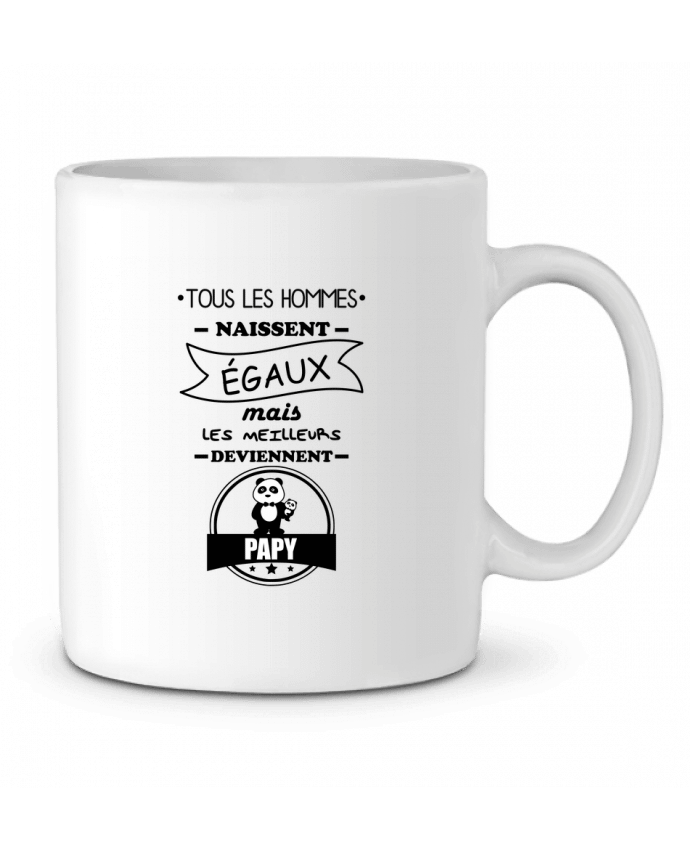 Taza Cerámica Tous les hommes naissent égaux mais les meilleurs deviennent papy, papi, papis, papys por Benic