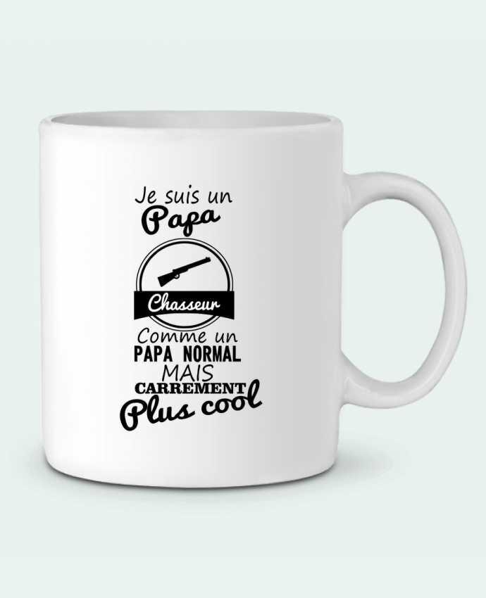 Ceramic Mug Je suis un papa chasseur comme un papa normal mais carrément plus cool by Benichan