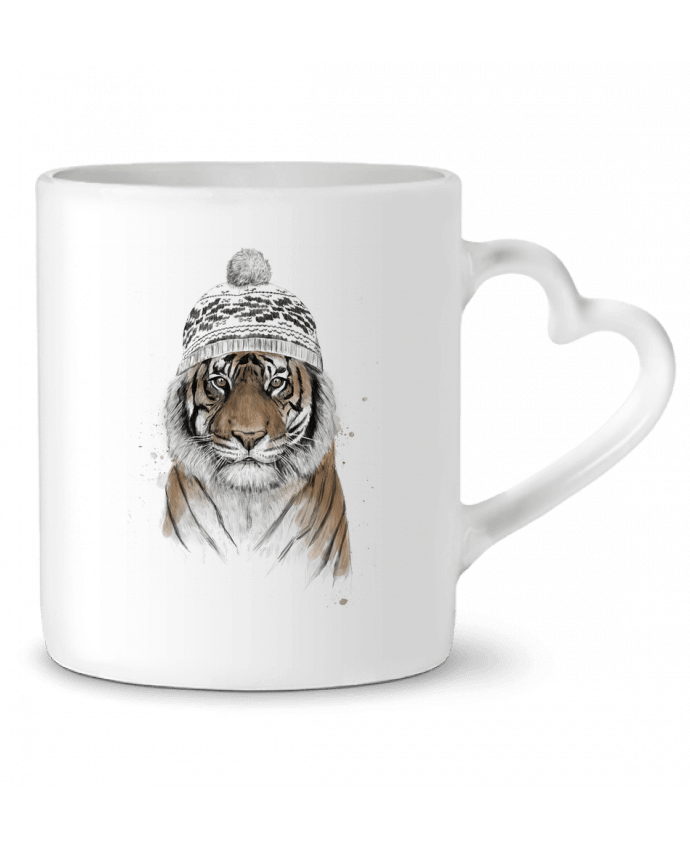 Mug Heart Siberian tiger by Balàzs Solti