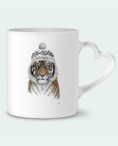 Mug coeur Siberian tiger par Balàzs Solti