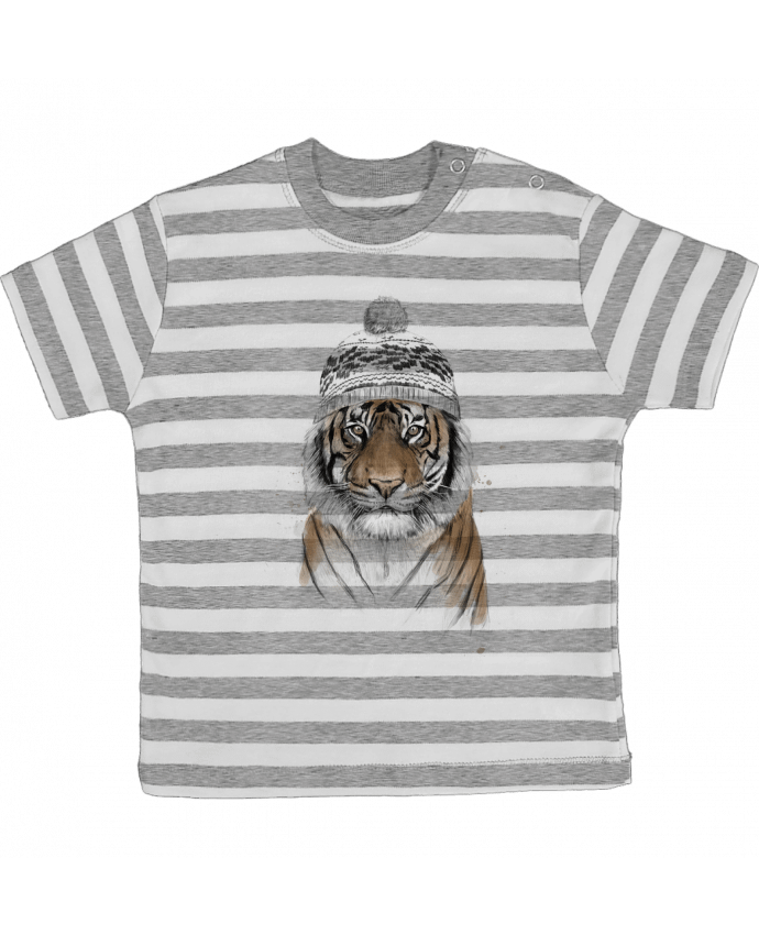 Camiseta Bebé a Rayas Siberian tiger por Balàzs Solti
