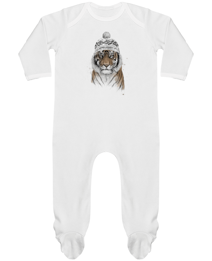 Baby Sleeper long sleeves Contrast Siberian tiger by Balàzs Solti