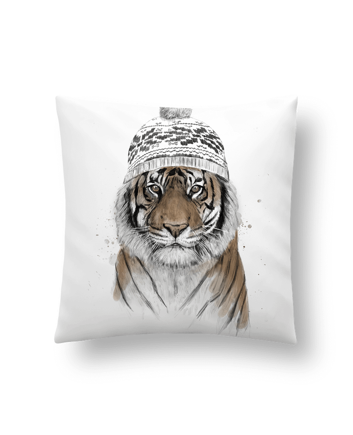 Cushion synthetic soft 45 x 45 cm Siberian tiger by Balàzs Solti
