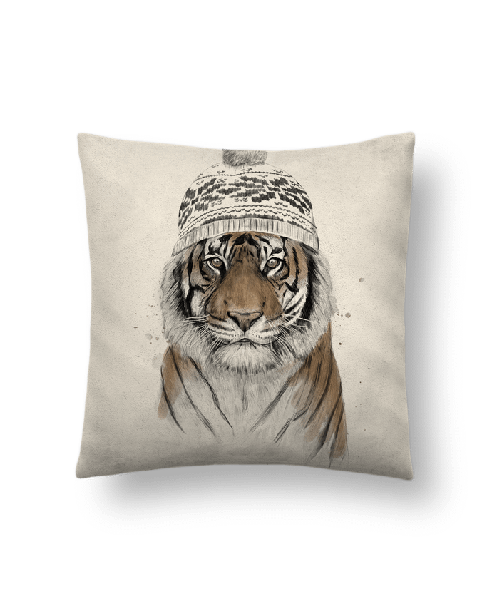 Cushion suede touch 45 x 45 cm Siberian tiger by Balàzs Solti