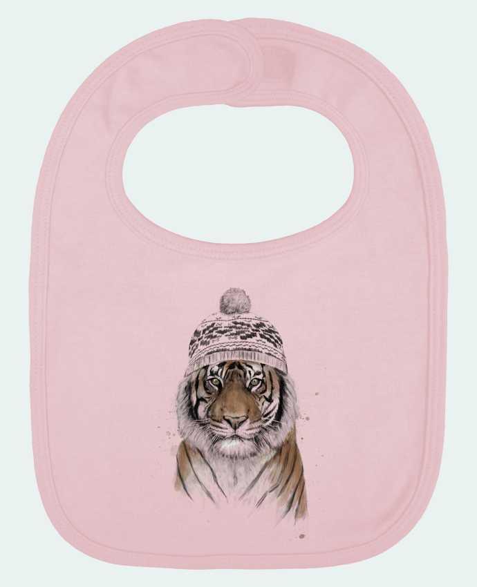 Baby Bib plain and contrast Siberian tiger by Balàzs Solti