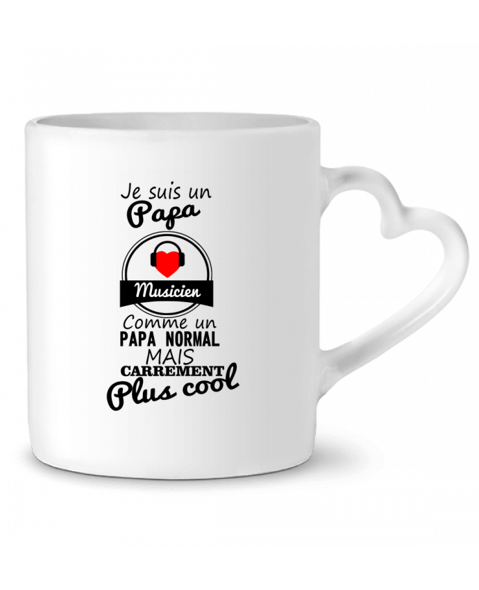 Mug Heart Je suis un papa musicien comme un papa normal mais carrément plus cool by Benichan