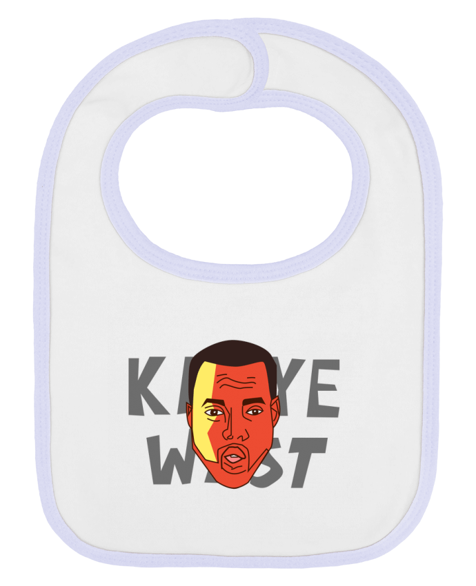 Baby Bib plain and contrast Kanye West by Morgane Dagorne