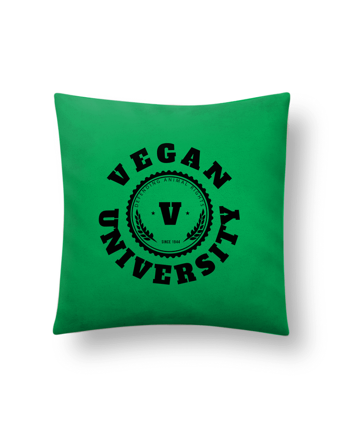Coussin suédine Vegan University par Les Caprices de Filles