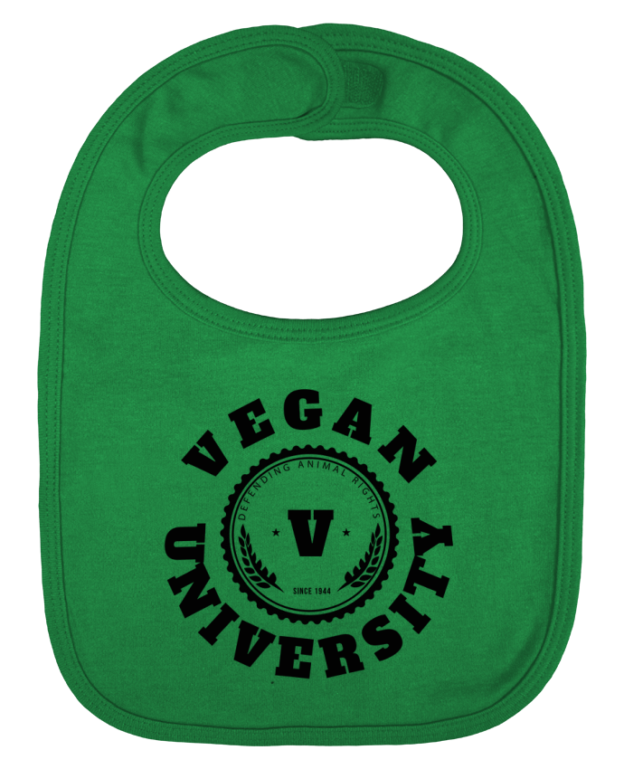 Bavoir bébé uni Vegan University par Les Caprices de Filles