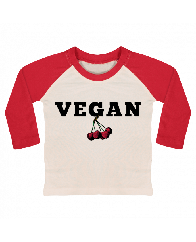 T-shirt baby Baseball long sleeve Vegan by Les Caprices de Filles