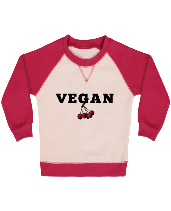 Sweatshirt Baby crew-neck sleeves contrast raglan Vegan by Les Caprices de Filles