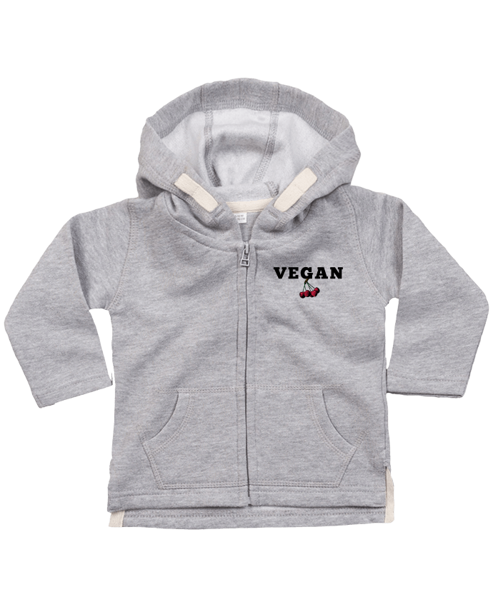 Hoddie with zip for baby Vegan by Les Caprices de Filles