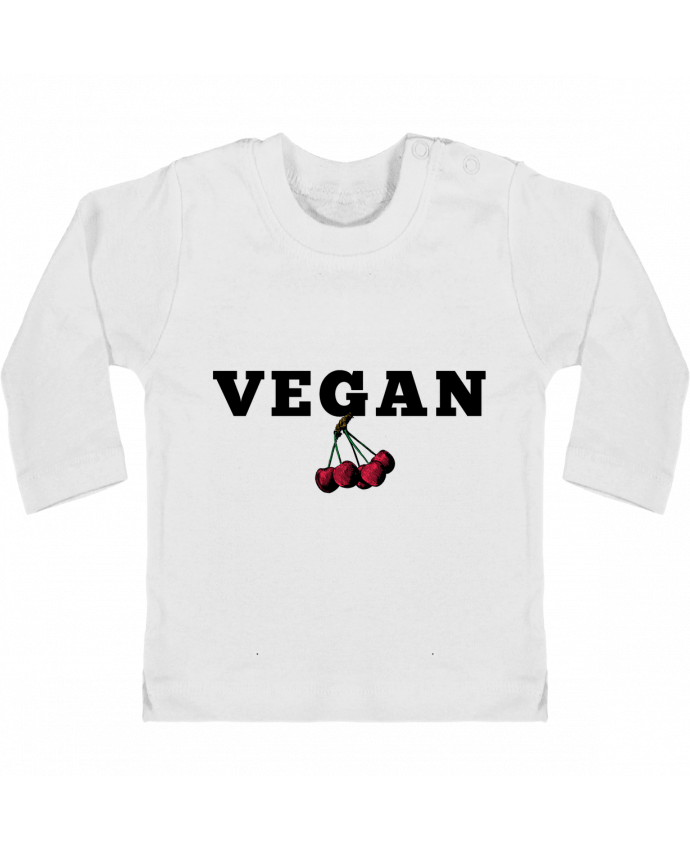 Camiseta Bebé Manga Larga con Botones  Vegan manches longues du designer Les Caprices de Filles