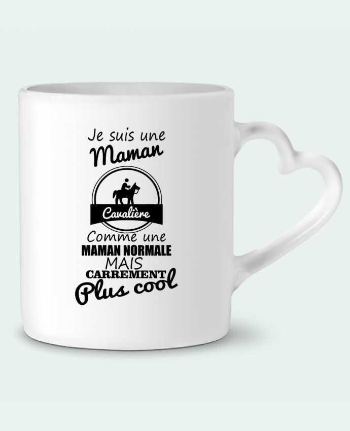 Mug Heart Je suis une maman cavalière comme une maman normale mais carrément plus cool by Benichan