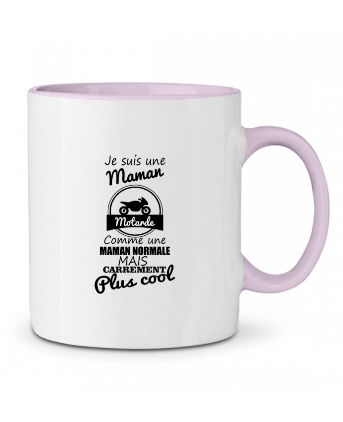 Two-tone Ceramic Mug Je suis une maman motarde comme une maman normale mais carrément plus cool Benichan