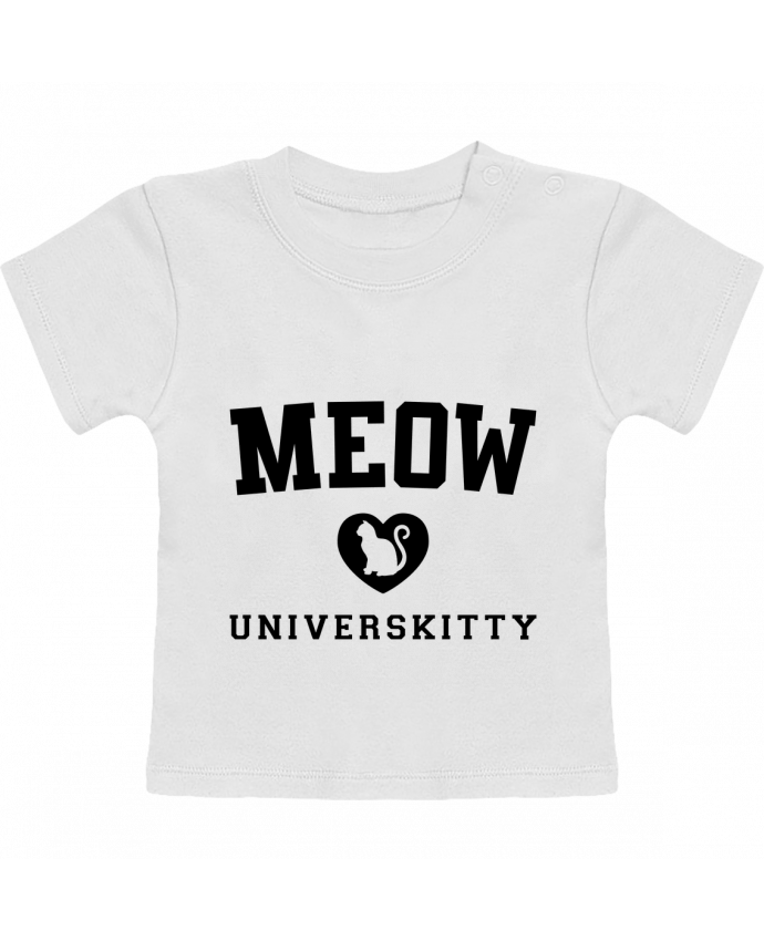T-shirt bébé Meow Universkitty manches courtes du designer Freeyourshirt.com