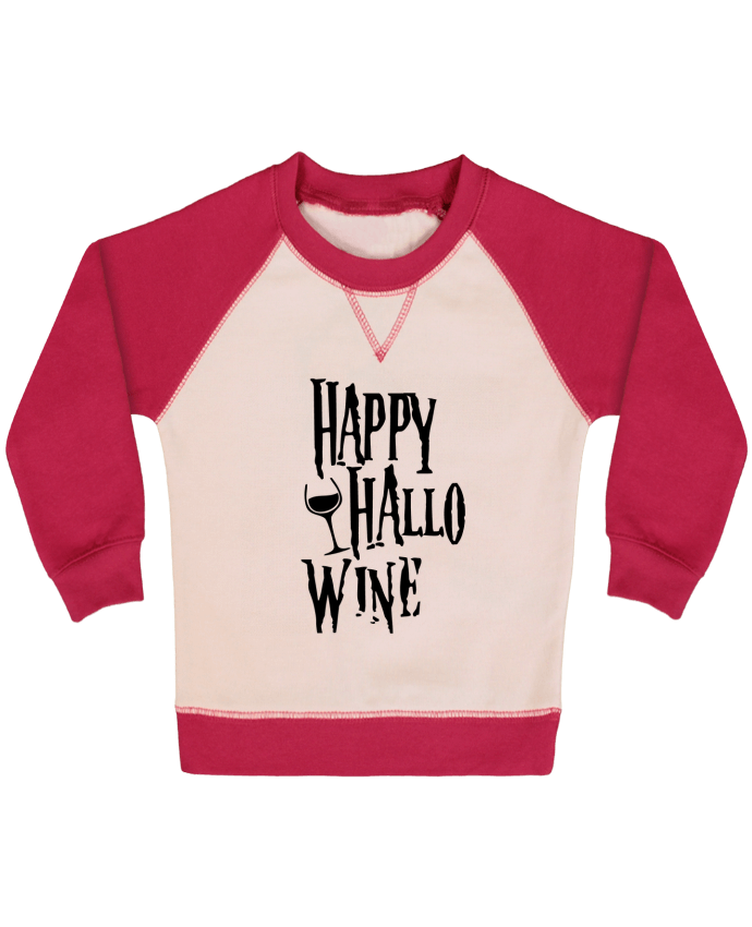 Sweatshirt Baby crew-neck sleeves contrast raglan Hallowine by mini09