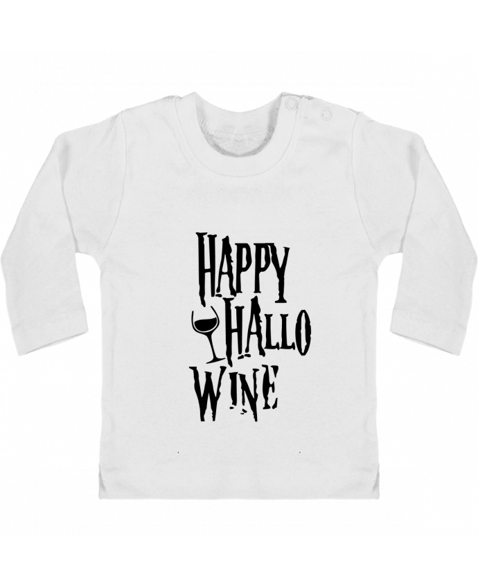 Baby T-shirt with press-studs long sleeve Hallowine manches longues du designer mini09