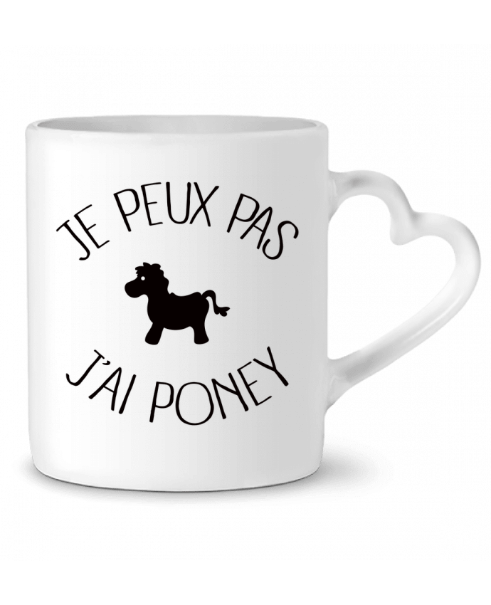 Mug Heart Je peux pas j'ai poney by Freeyourshirt.com