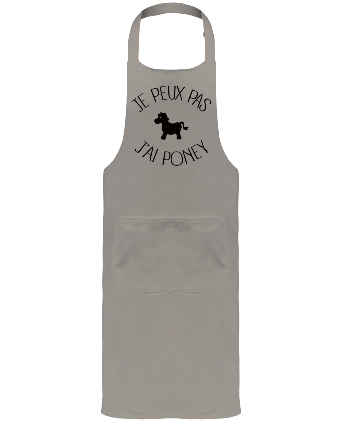 Tablier avec poches Je peux pas j'ai poney par Freeyourshirt.com