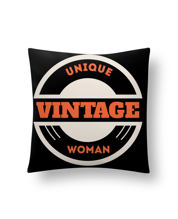 Cushion synthetic soft 45 x 45 cm Unique vintage woman by Les Caprices de Filles