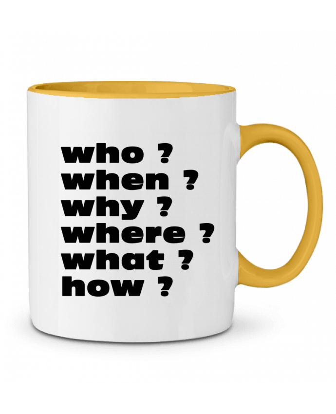 Two-tone Ceramic Mug Questions Les Caprices de Filles