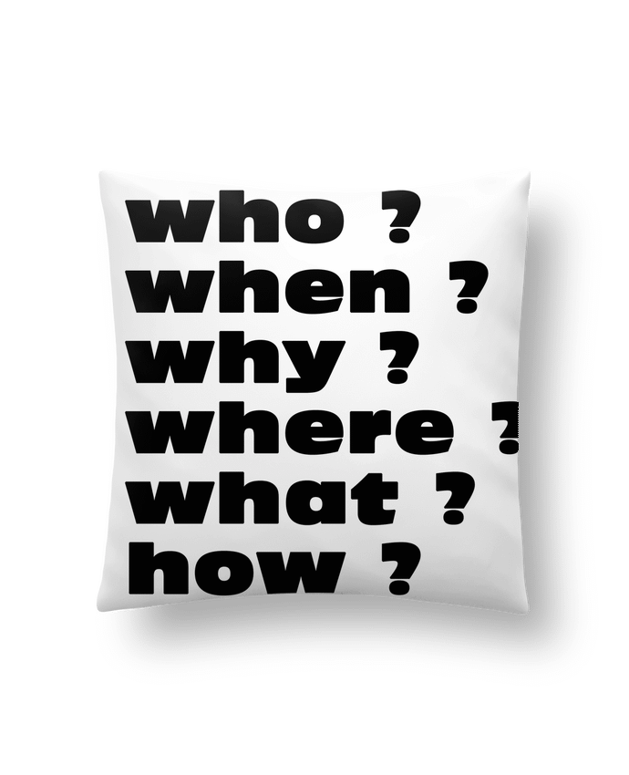 Cushion synthetic soft 45 x 45 cm Questions by Les Caprices de Filles