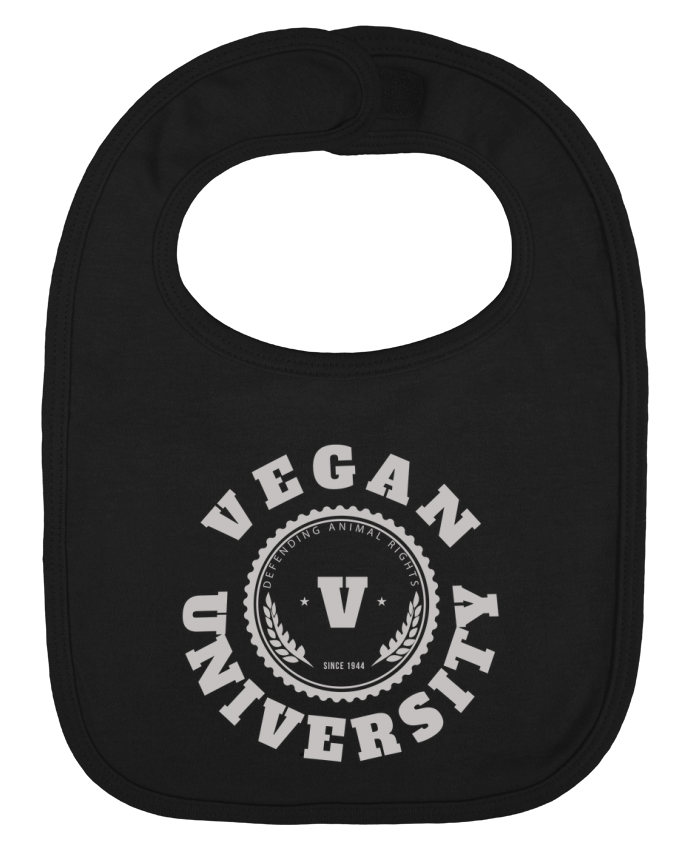 Bavoir bébé uni Vegan University par Les Caprices de Filles