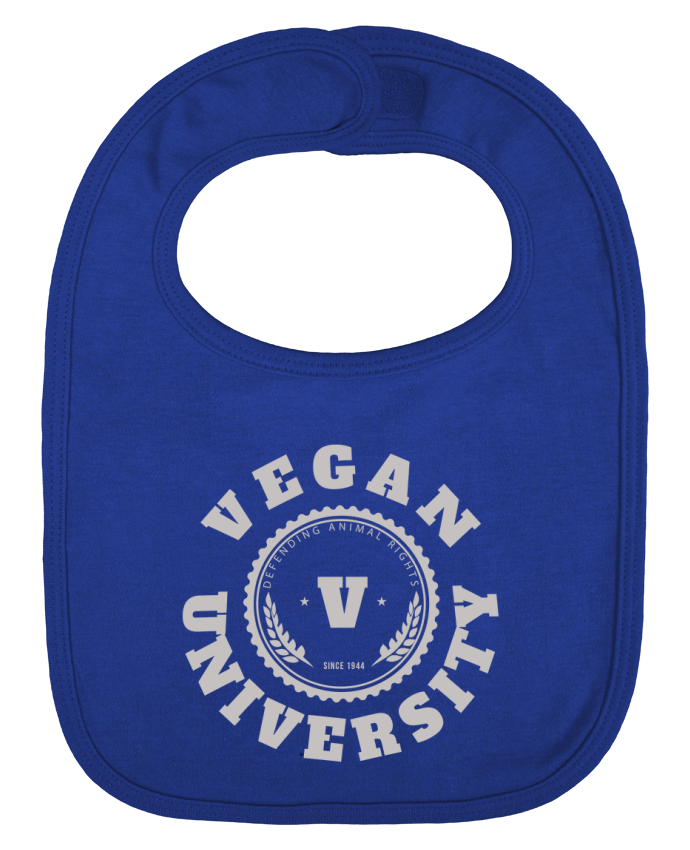 Baby Bib plain and contrast Vegan University by Les Caprices de Filles