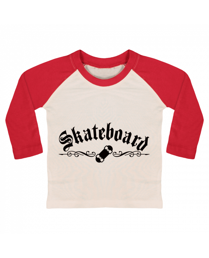 Tee-shirt Bébé Baseball ML Skateboard par Freeyourshirt.com