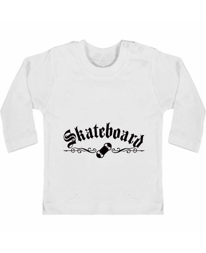 Baby T-shirt with press-studs long sleeve Skateboard manches longues du designer Freeyourshirt.com