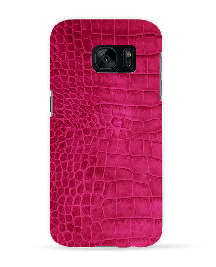 Coque 3D Samsung Galaxy S7  Croco (cerise) par Les Caprices de Filles