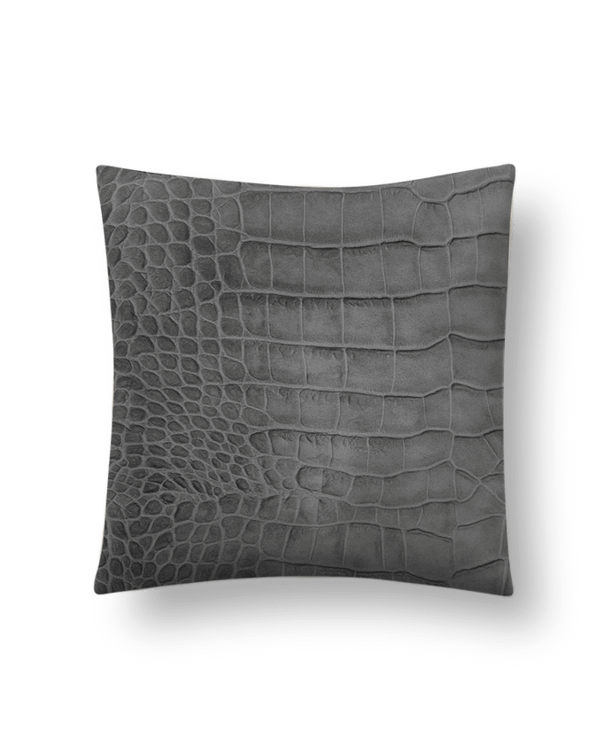 Cushion suede touch 45 x 45 cm Croco gris by Les Caprices de Filles