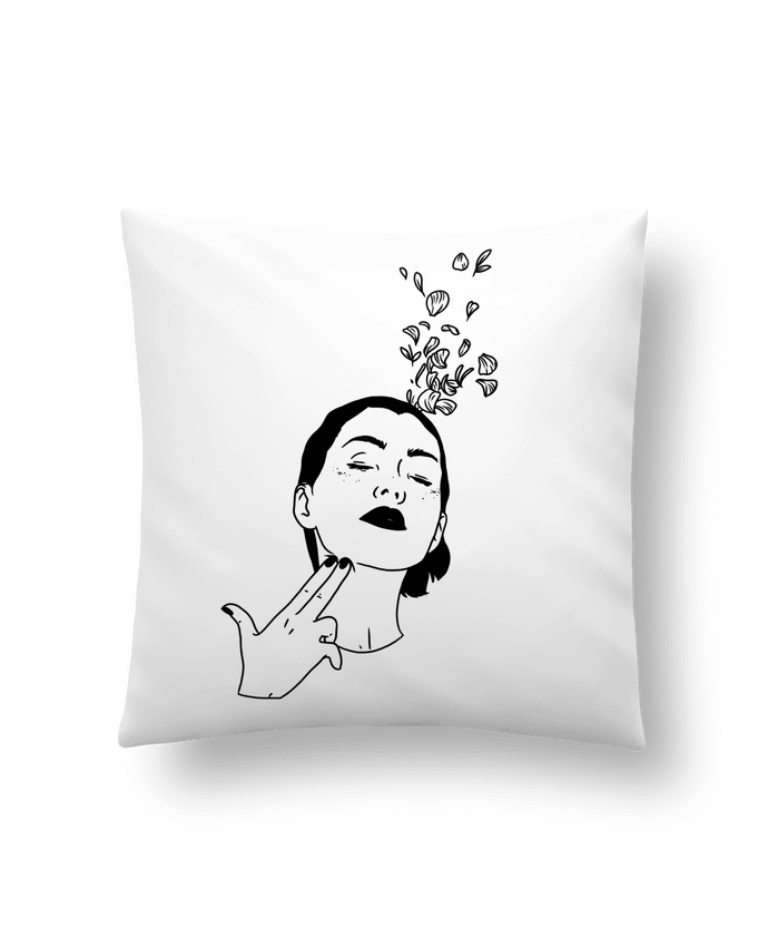 Cushion synthetic soft 45 x 45 cm Flower suicide by tattooanshort