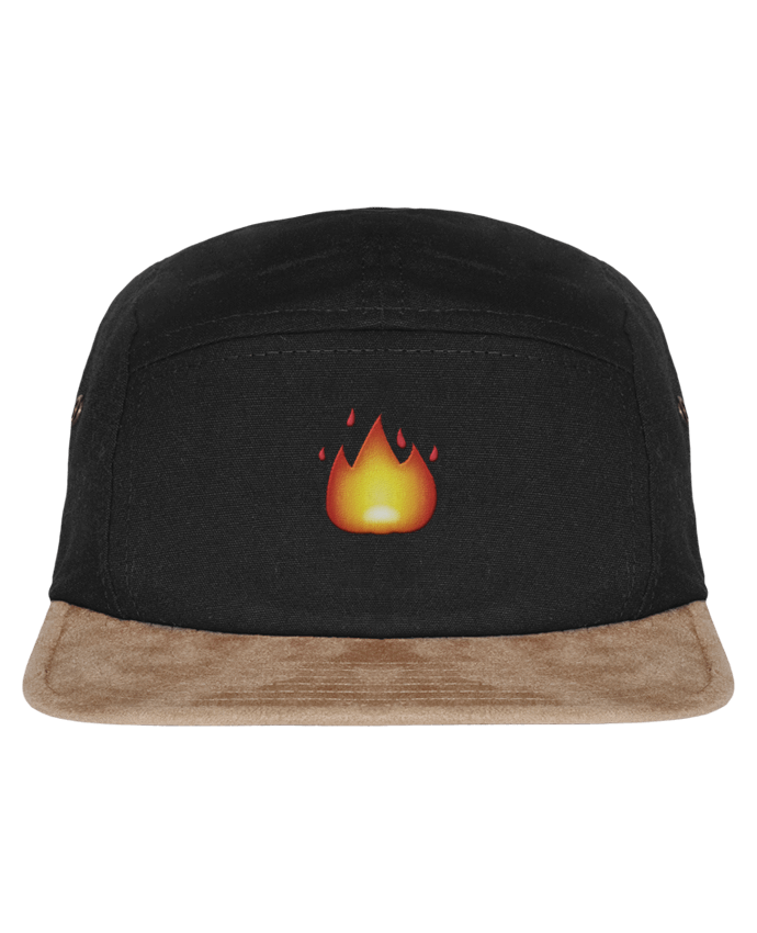 5 Panel Cap suede effect visor Fire by tunetoo by tunetoo