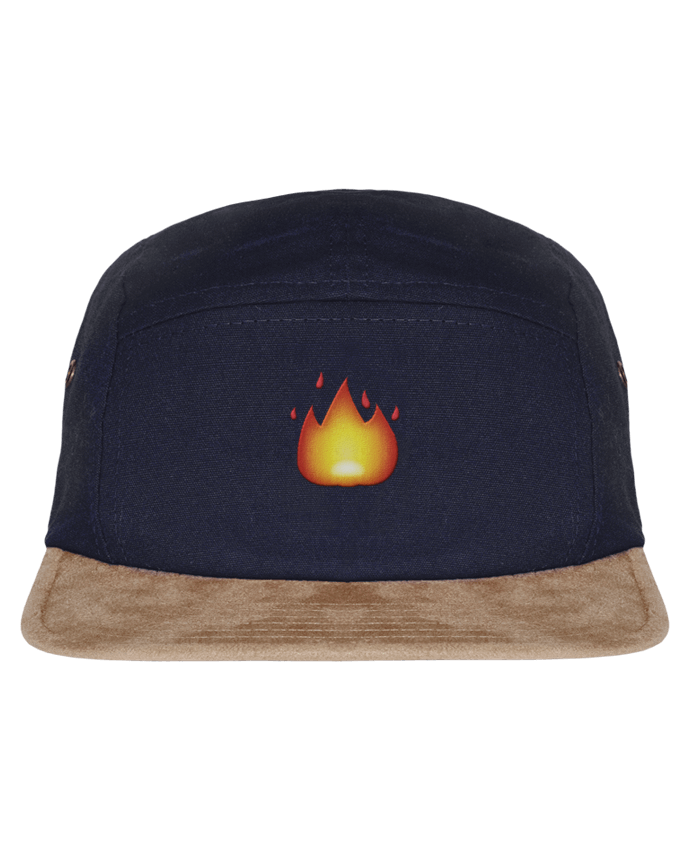 5 Panel Cap suede effect visor Fire by tunetoo by tunetoo