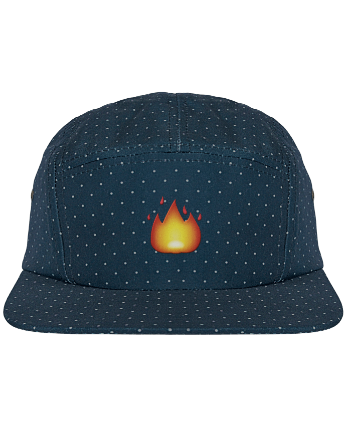 5 Panel Cap dot pattern Fire by tunetoo by tunetoo