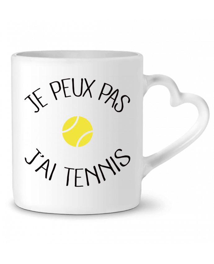 Mug Heart Je peux pas j'ai Tennis by Freeyourshirt.com