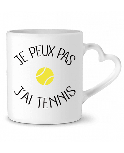 Mug coeur Je peux pas j'ai Tennis par Freeyourshirt.com