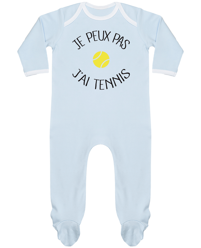 Body Pyjama Bébé Je peux pas j'ai Tennis par Freeyourshirt.com