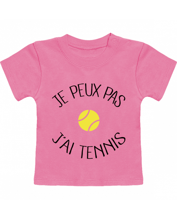 T-shirt bébé Je peux pas j'ai Tennis manches courtes du designer Freeyourshirt.com